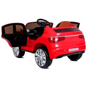 Kinderfahrzeug SUV LL858 Rot 2x45W EVA-Reifen Ledersitz USB SD MP3 LED Kinderauto