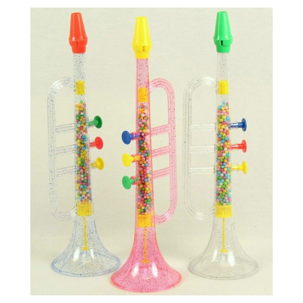 Trompete mit Bonbons 30cm diverse Farben transparent