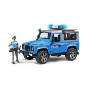 Land Rover Defender Station Wagon Polizeifahrzeug mit Polizist und Ausstattung