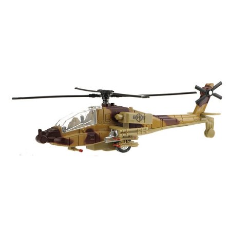 ALFAFOX Hubschrauber Militär mit Rückzug + Licht und Sound 2 Variationen